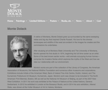Monte Dolack Website bio